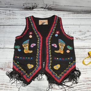 cowgirl Halloween vest granniecore sz S